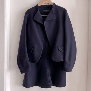 NWT +J Jil Sander UNIQLO double face wool jacket and skirt suit set XS